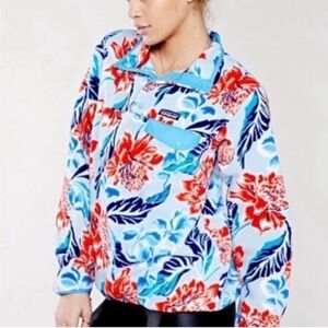 Patagonia Floral Synchilla Fleece Jacket Size  Large Hawaiian Flower Print